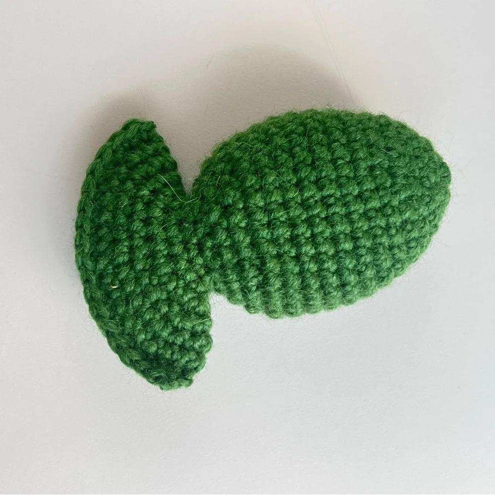 Cat Toy Handmade Wool Crochet Catnip Green Fish